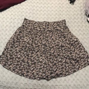 Floral black skirt
